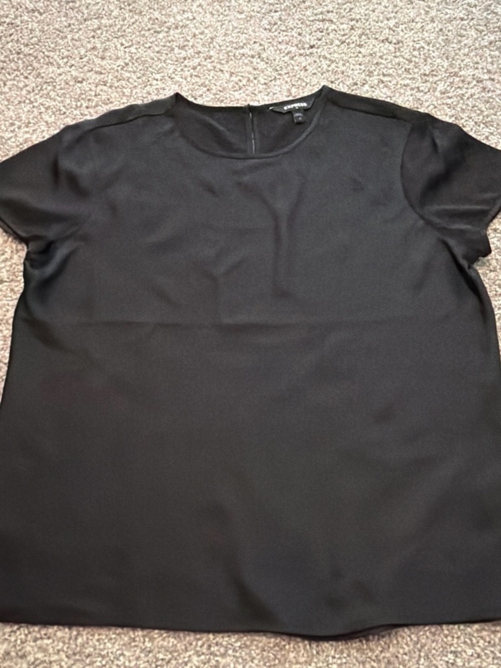 Express Black Short-Sleeve Crewneck Tee